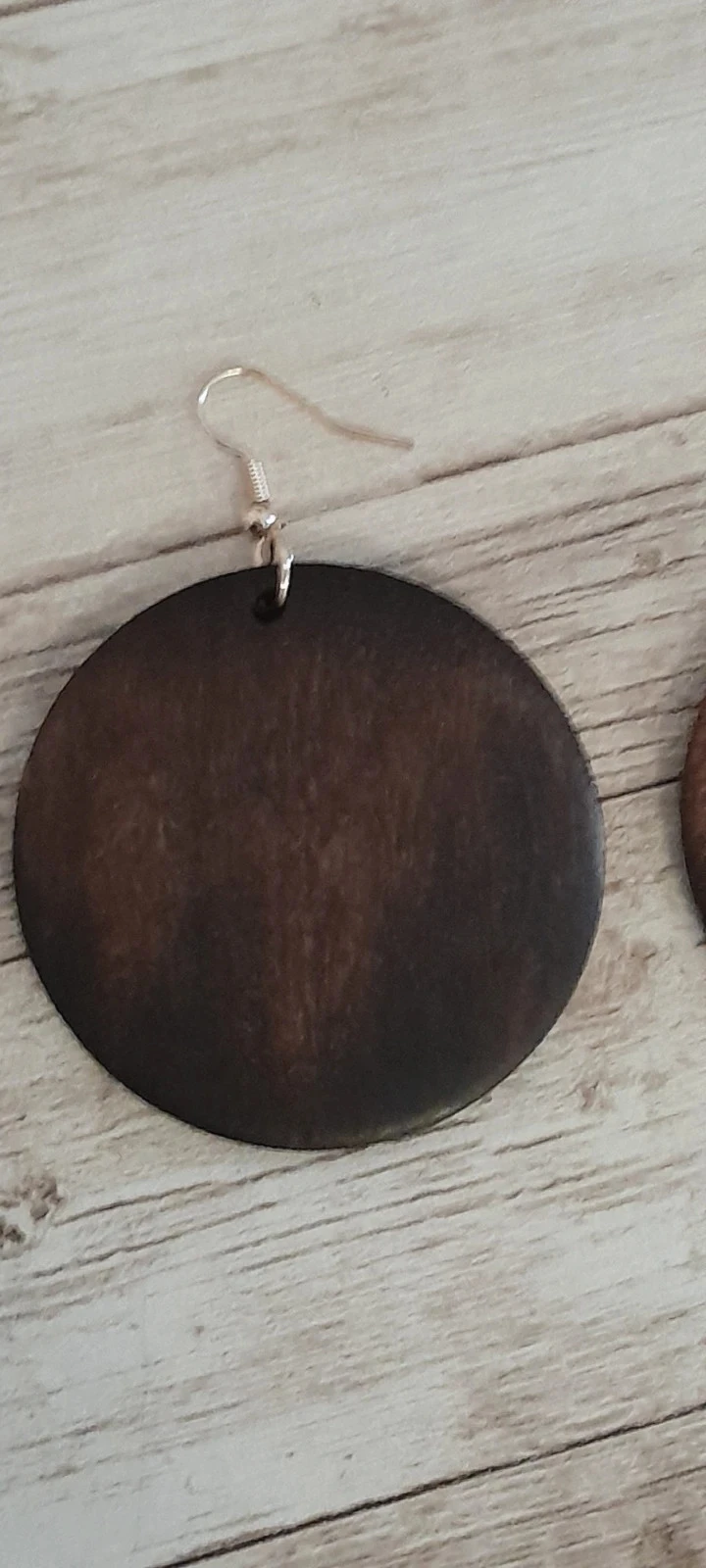 Aretes de madera, colores marrón, Bohème – photo 2